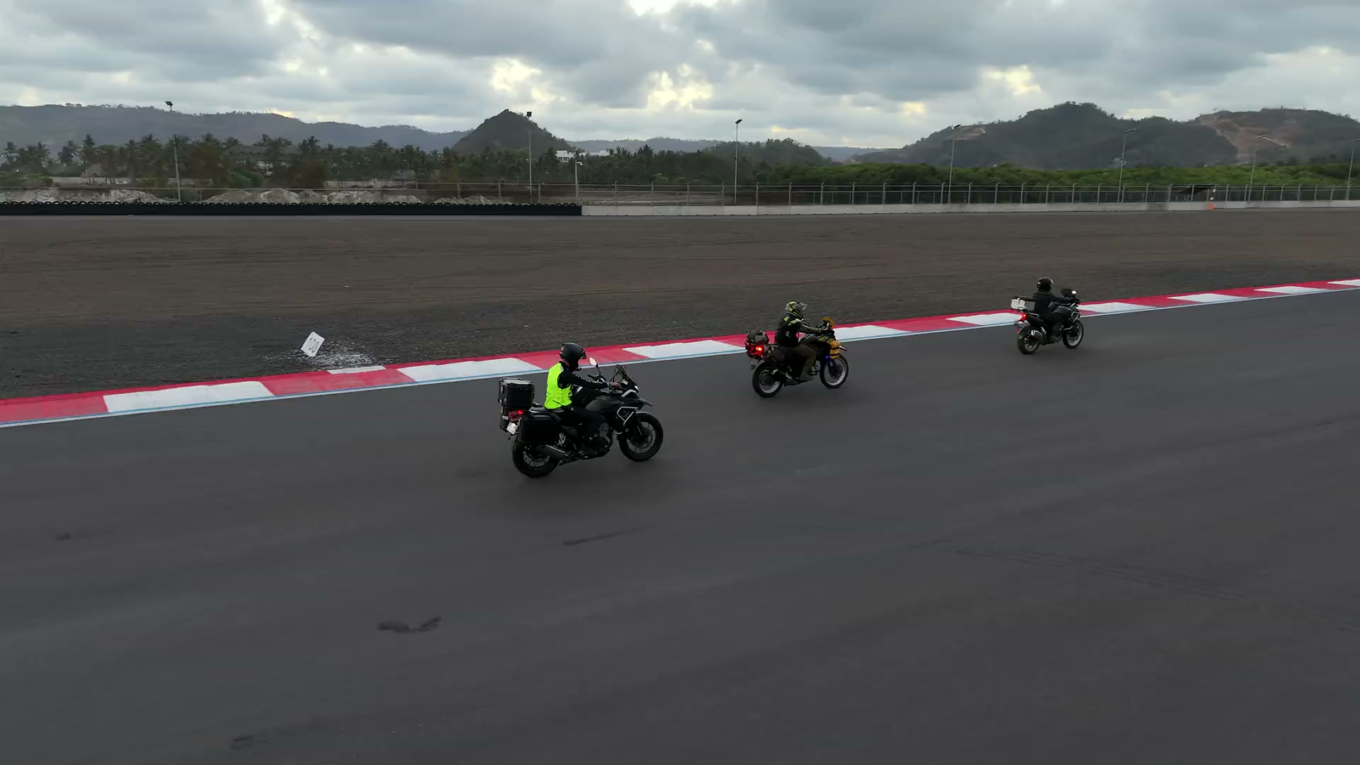 Motorcycle riders on the Mandalika circuit, Lombok